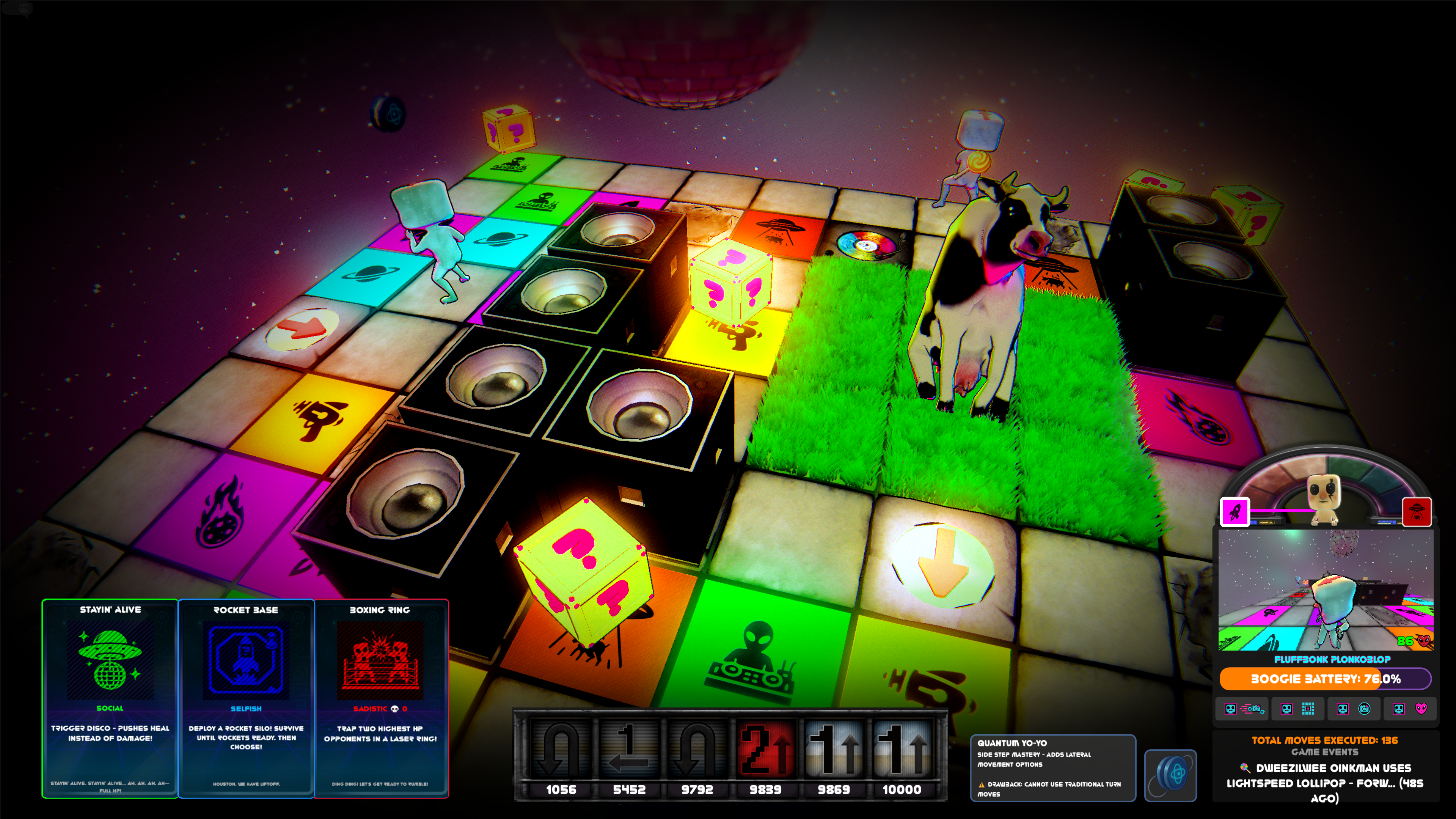 Disco Mode — boombox and cow on the dance floor