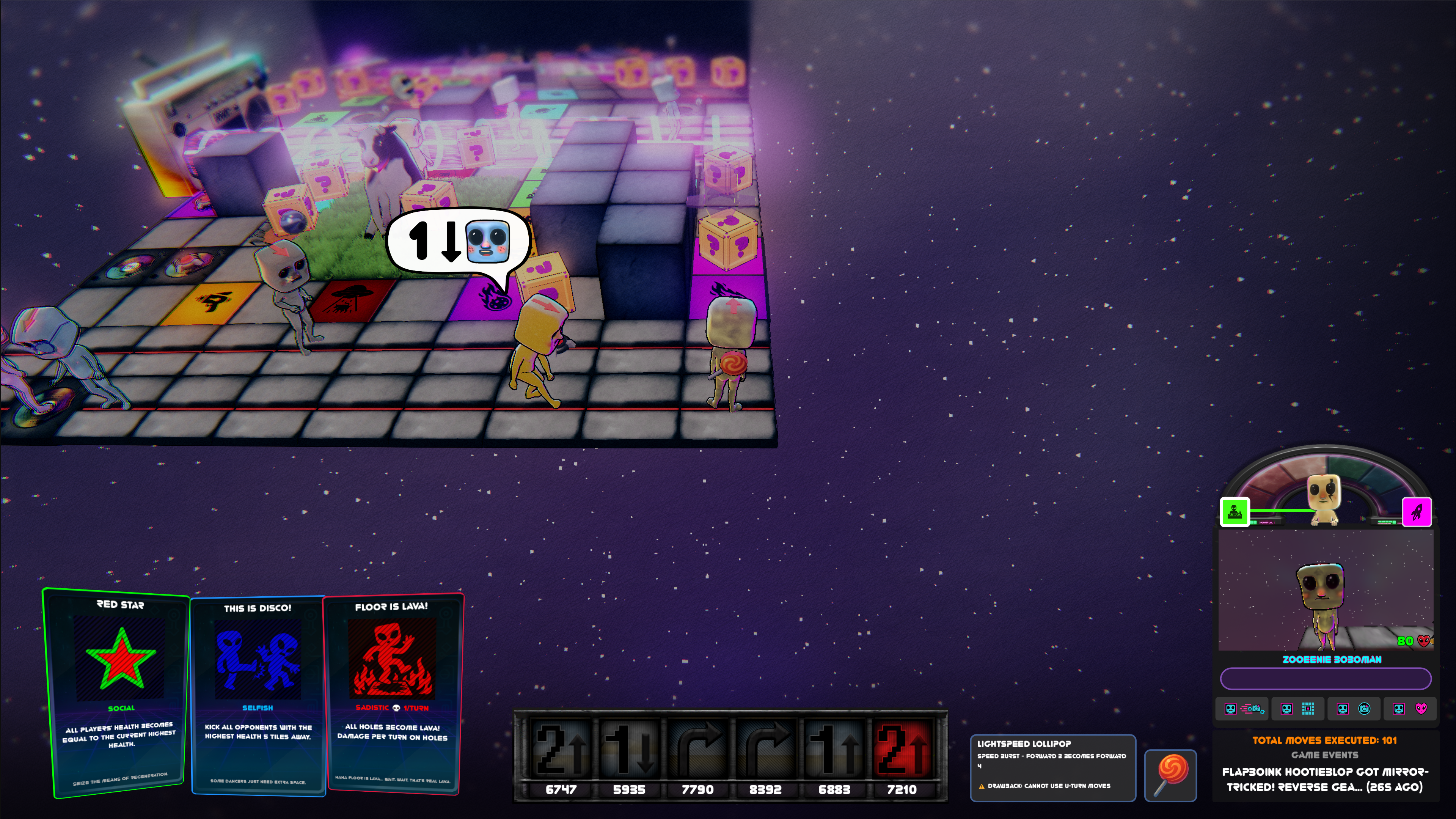 Cards in play, chaos unfolding